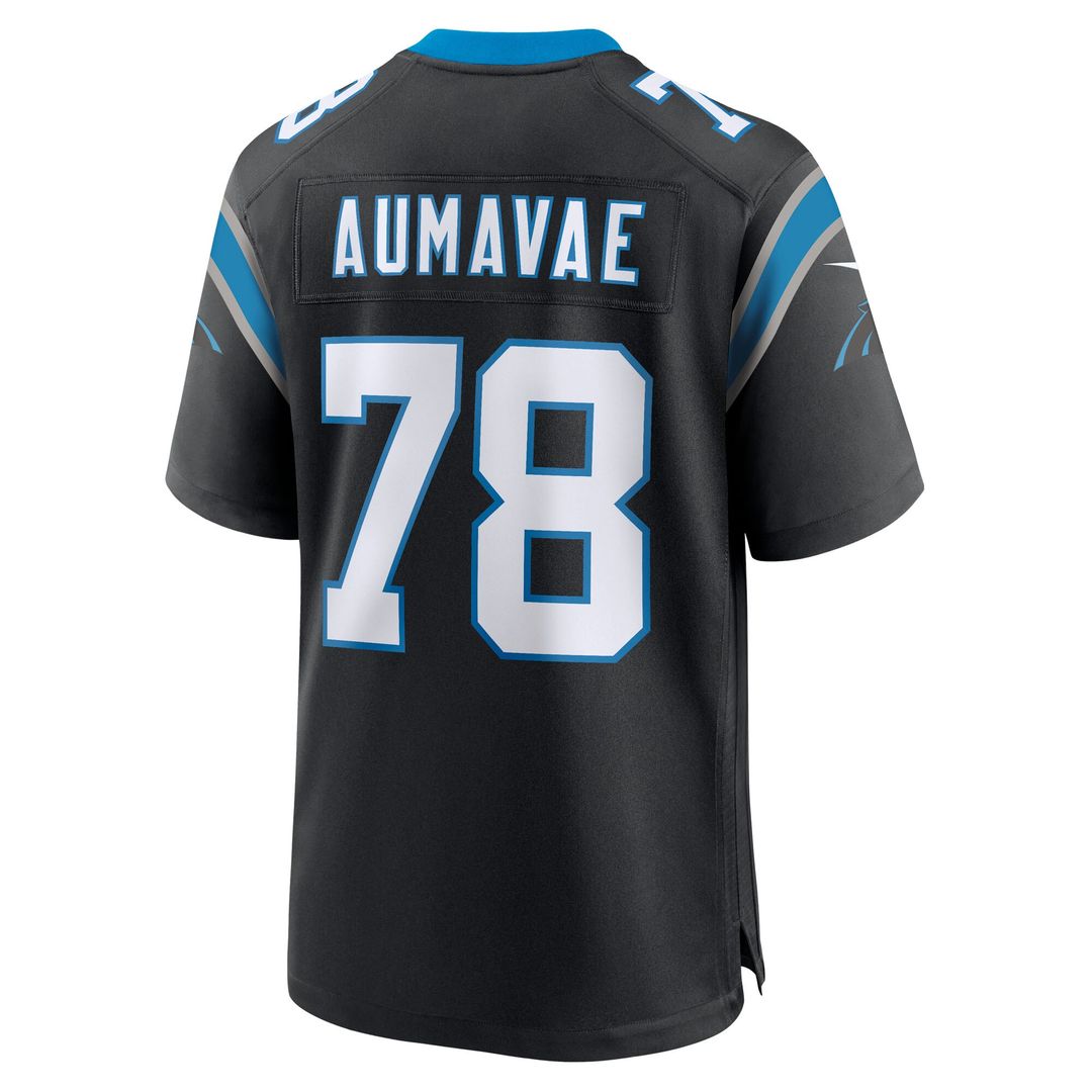 Popo Aumavae Carolina Panthers Nike Team Game Jersey - Black Official NFL Team Apparel Football Fan Gear