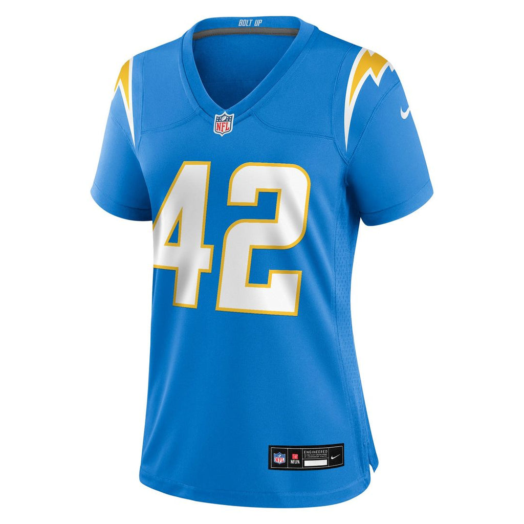 Tucker Fisk Los Angeles Chargers Nike Women's Team Game Jersey - Powder Blue Official NFL Team Apparel Football Fan Gear