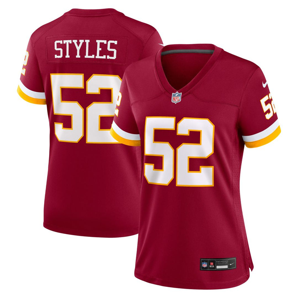Sonny Styles Washington Commanders Nike Women's Game Jersey - Burgundy Official NFL Team Apparel Football Fan Gear