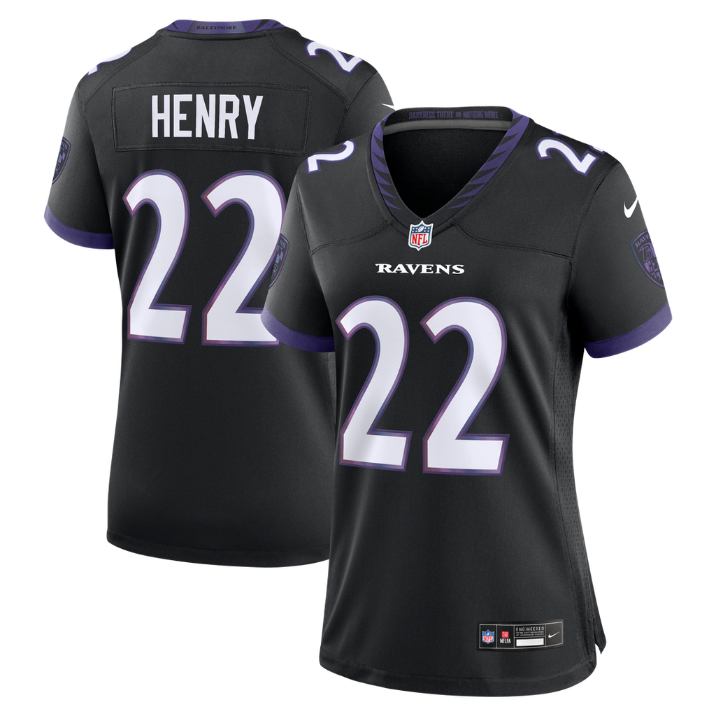 Derrick Henry Baltimore Ravens Nike Women's Alternate Game Jersey - Black Official NFL Team Apparel Football Fan Gear