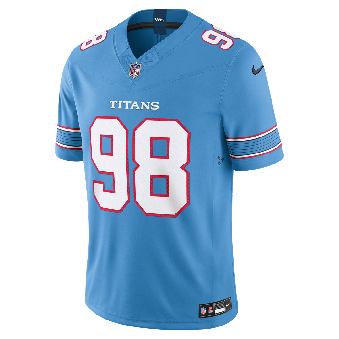 Jeffery Simmons Tennessee Titans Nike Vapor F.U.S.E. Stitched Limited Jersey - White Official NFL Team Apparel Football Fan Gear