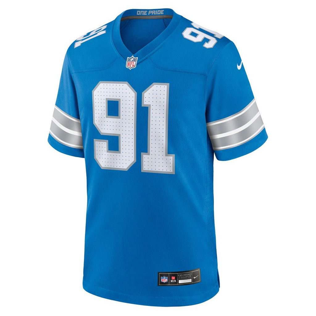 Tyleik Williams Detroit Lions Nike Team Game Jersey - Blue Official NFL Team Apparel Football Fan Gear