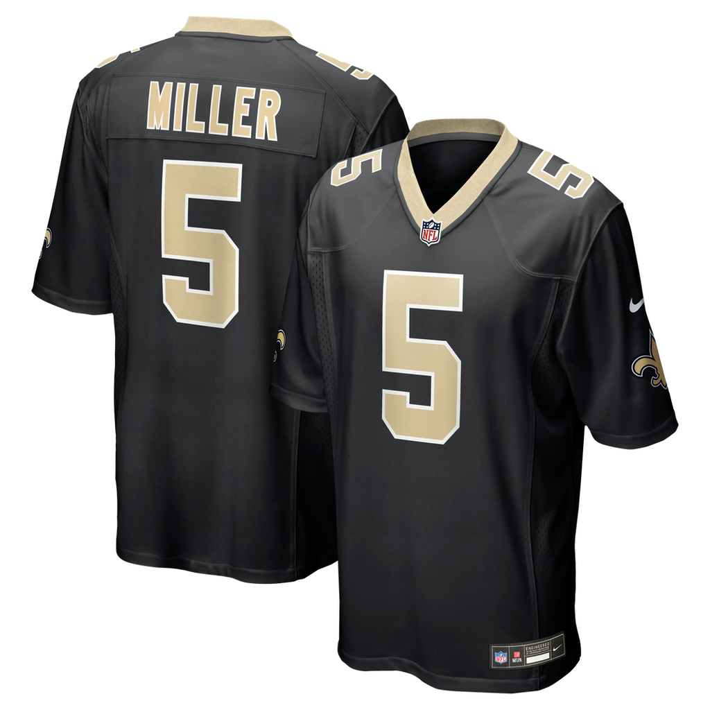 Kendre Miller New Orleans Saints Nike Team Game Jersey - Black Official NFL Team Apparel Football Fan Gear