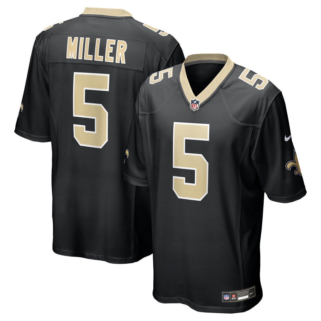 Kendre Miller New Orleans Saints Nike Team Game Jersey - Black Official NFL Team Apparel Football Fan Gear