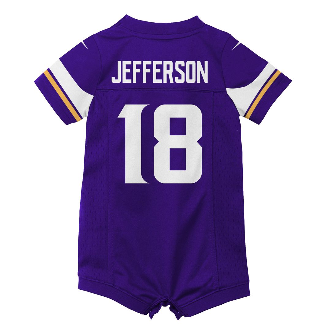 Justin Jefferson Minnesota Vikings Nike Newborn & Infant Game Romper Jersey - Purple Official NFL Team Apparel Football Fan Gear