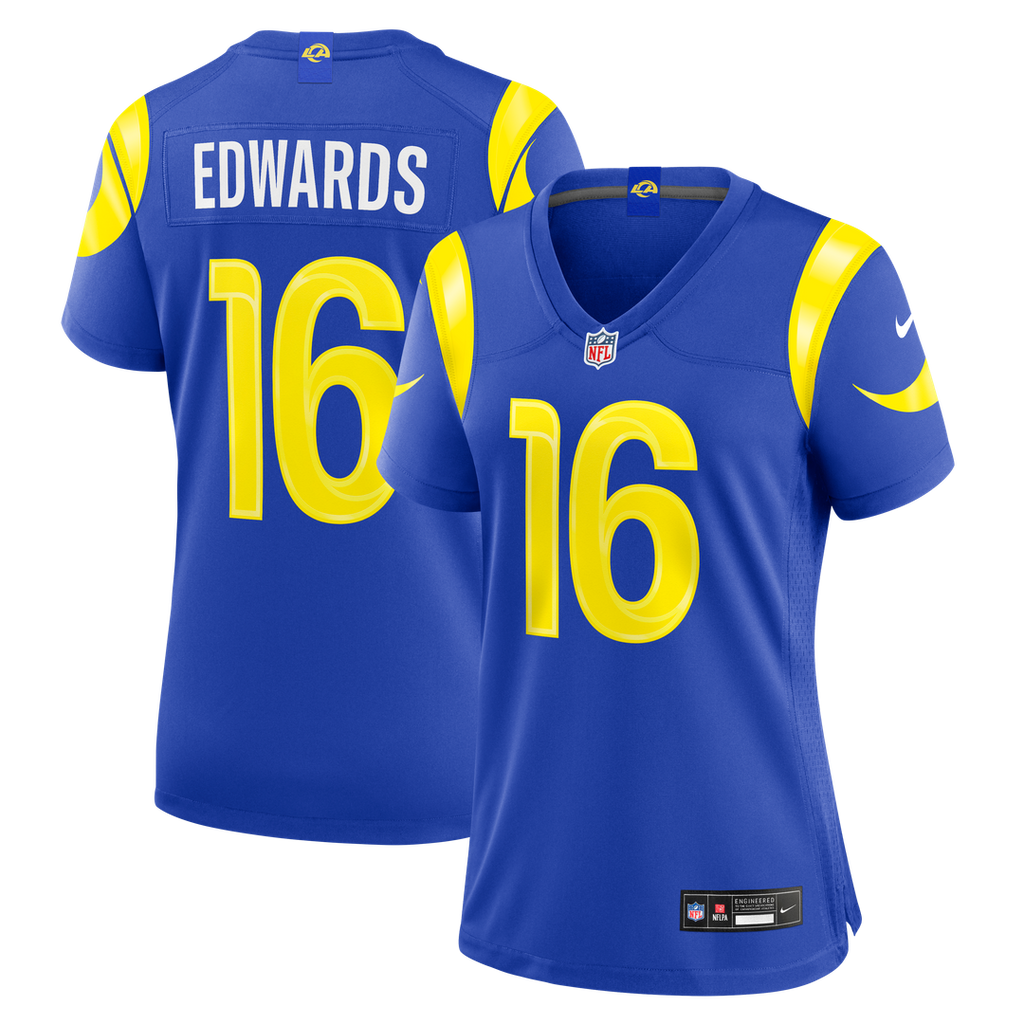 Tru Edwards Los Angeles Rams Nike Women's Team Game Jersey - Royal Official NFL Team Apparel Football Fan Gear