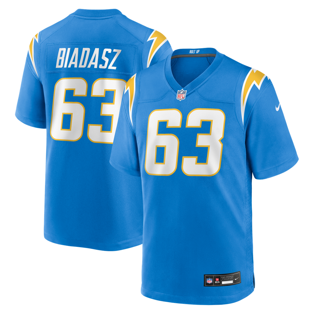 Tyler Biadasz Los Angeles Chargers Nike Team Game Jersey - Powder Blue Official NFL Team Apparel Football Fan Gear