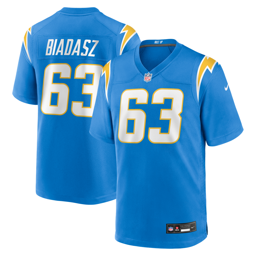 Tyler Biadasz Los Angeles Chargers Nike Team Game Jersey - Powder Blue Official NFL Team Apparel Football Fan Gear