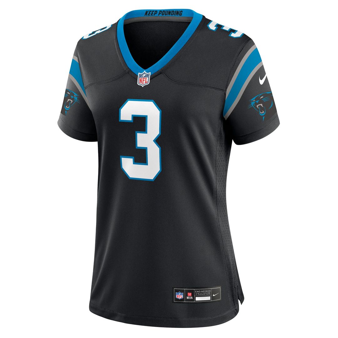 Princely Umanmielen Carolina Panthers Nike Women's Team Game Jersey - Black Official NFL Team Apparel Football Fan Gear