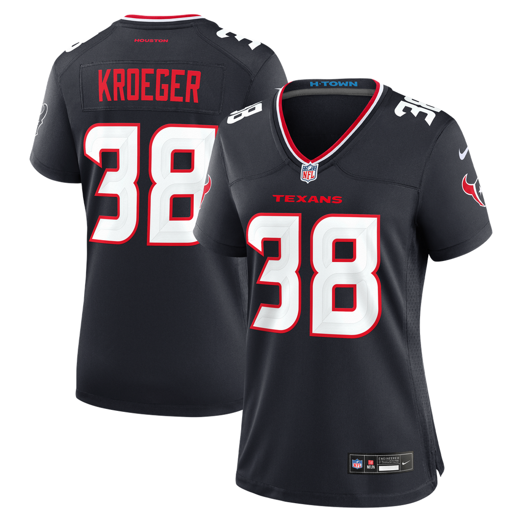 Kai Kroeger Houston Texans Nike Women's Team Game Jersey - Navy Official NFL Team Apparel Football Fan Gear