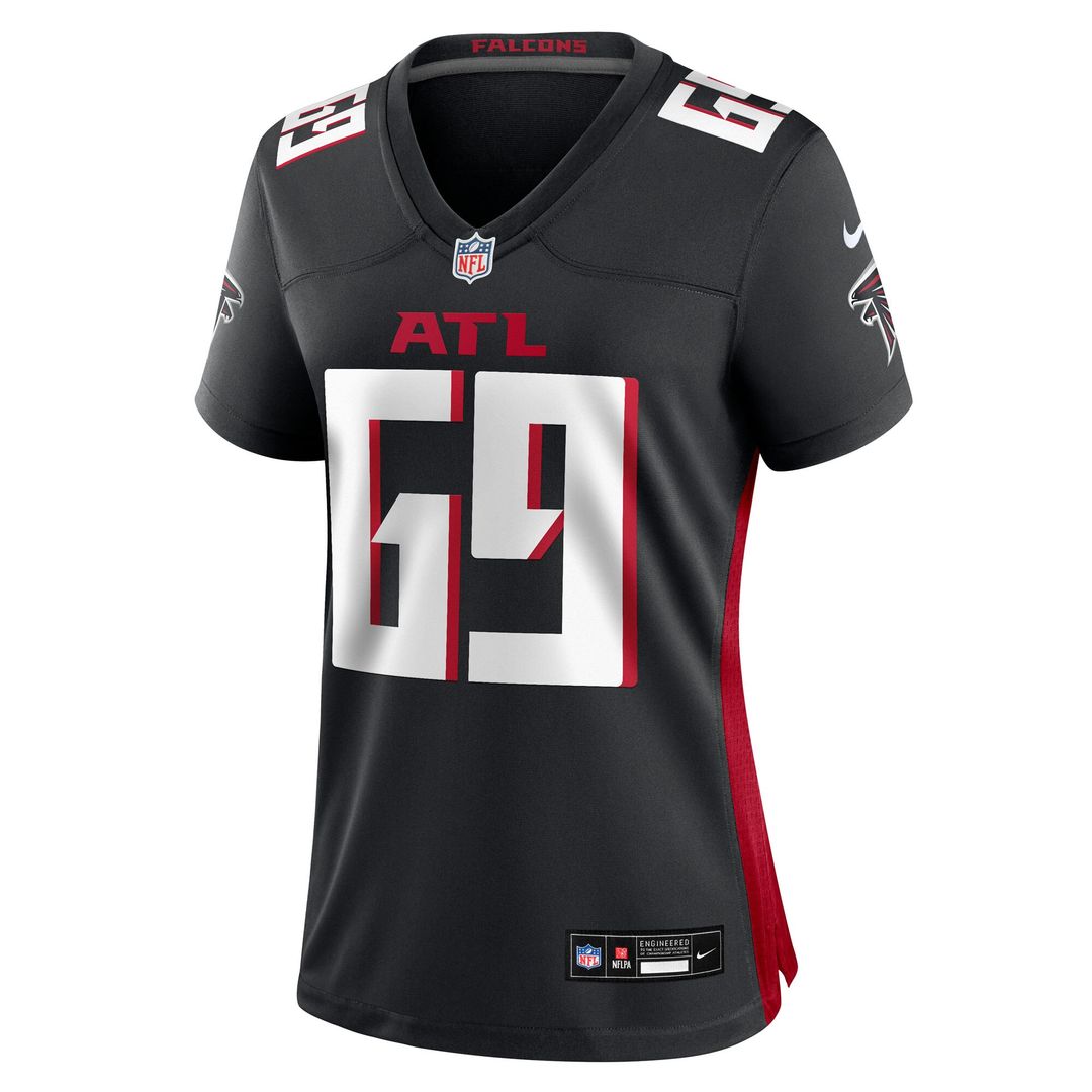 Jack Nelson Atlanta Falcons Nike Women's Team Game Jersey - Black Official NFL Team Apparel Football Fan Gear