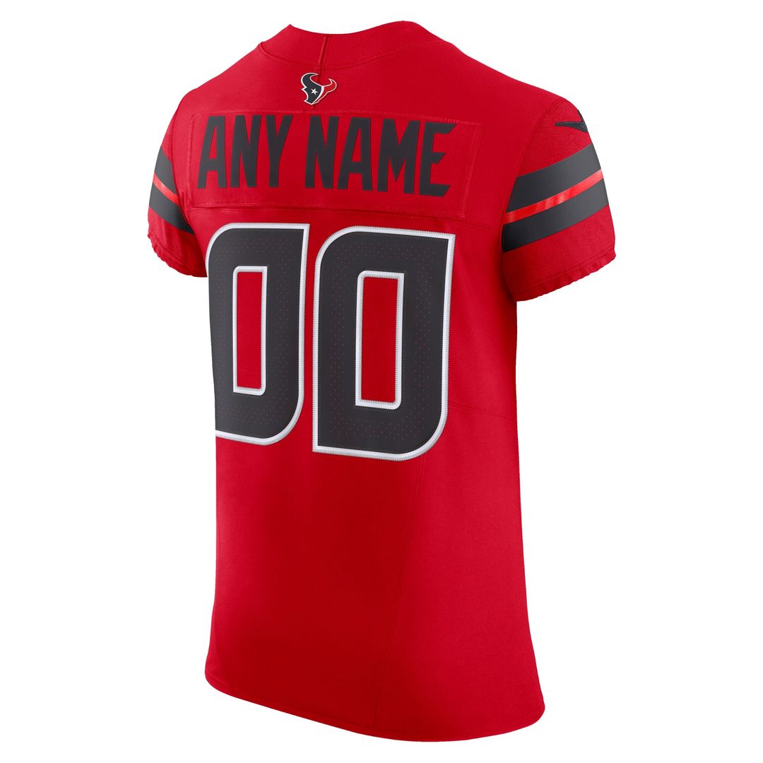 Houston Texans Nike Alternate Vapor F.U.S.E. Elite Custom Jersey - Red Official NFL Team Apparel Football Fan Gear