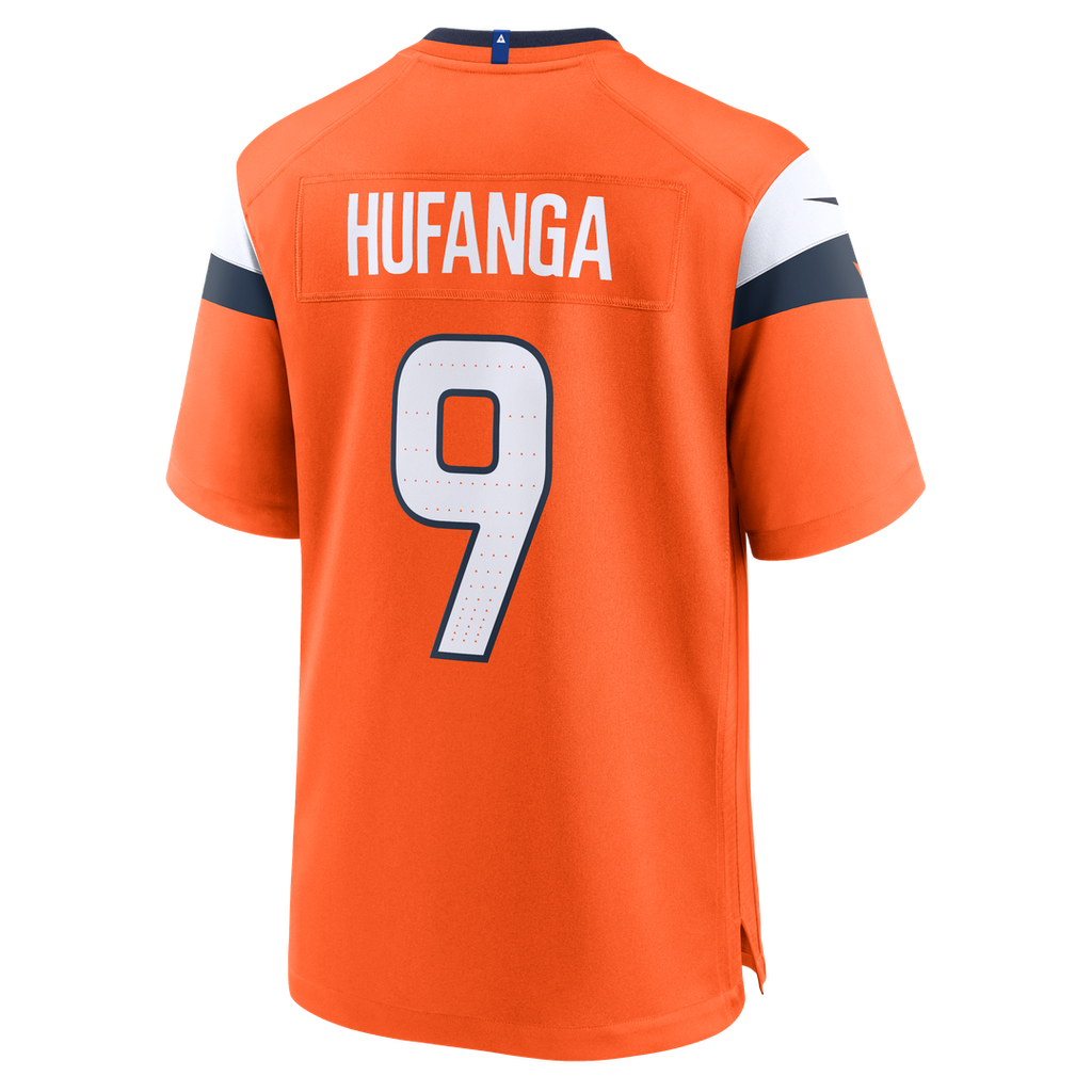 Talanoa Hufanga Denver Broncos Nike Team Game Jersey - Orange Official NFL Team Apparel Football Fan Gear