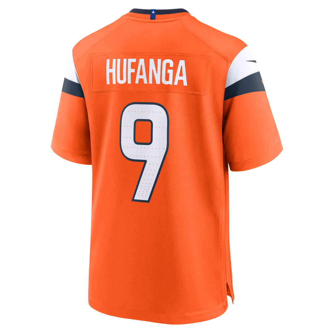 Talanoa Hufanga Denver Broncos Nike Team Game Jersey - Orange Official NFL Team Apparel Football Fan Gear