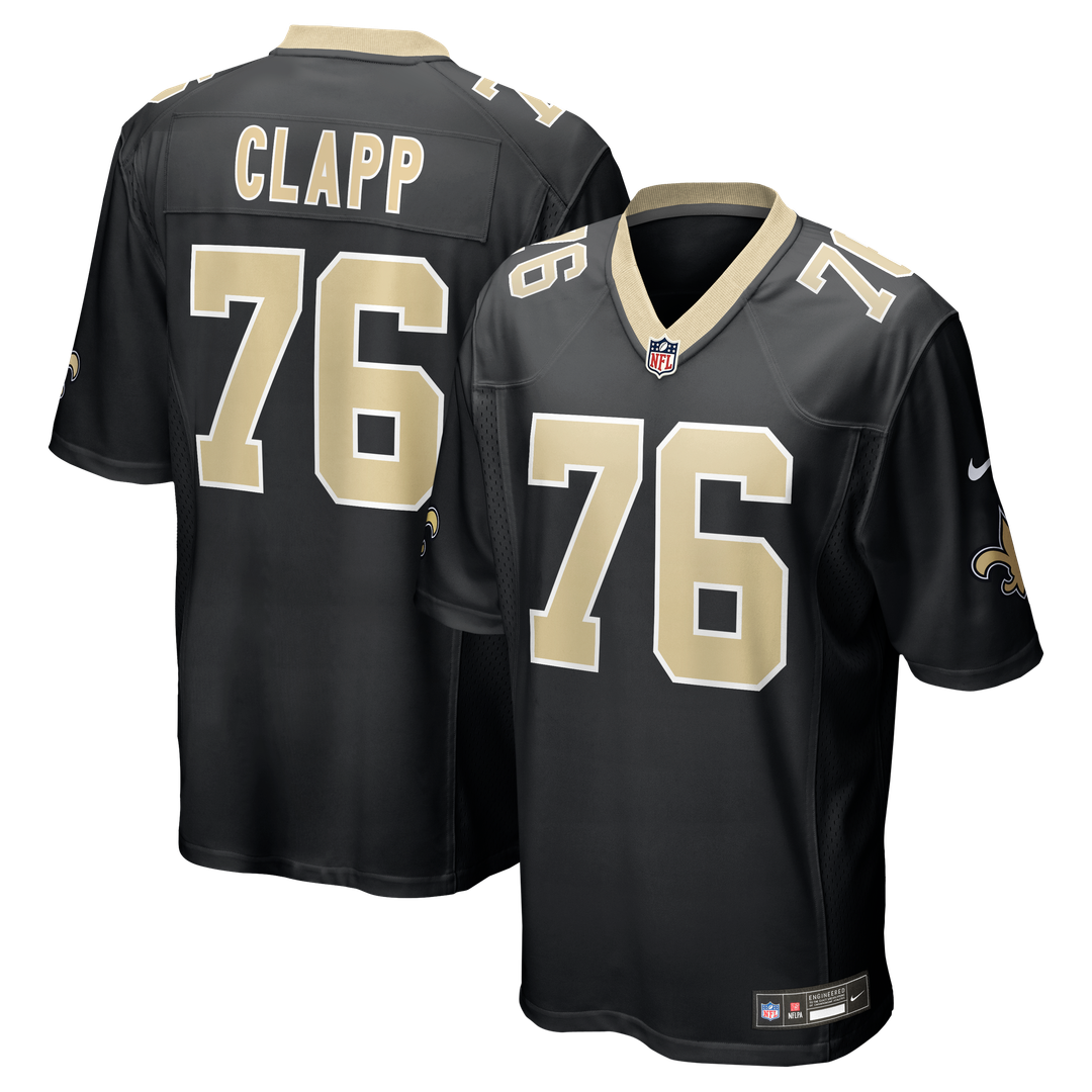 Will Clapp New Orleans Saints Nike Team Game Jersey - Black Official NFL Team Apparel Football Fan Gear