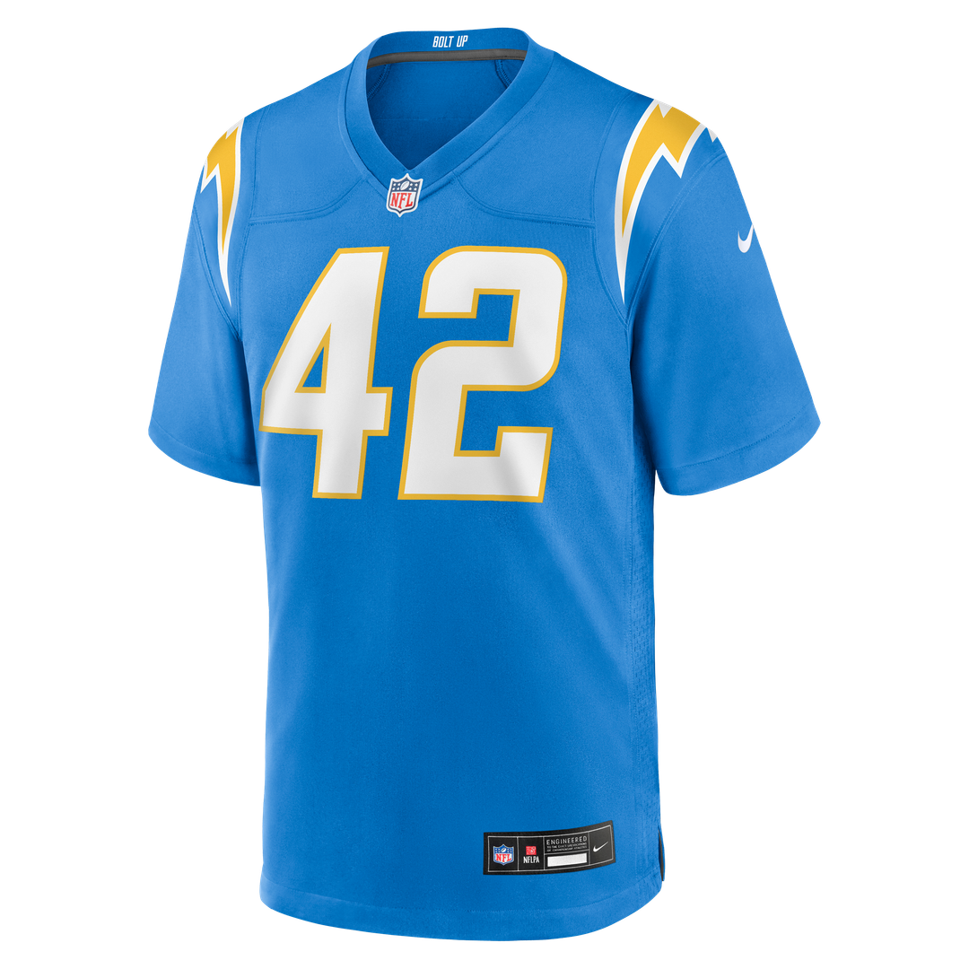 Tucker Fisk Los Angeles Chargers Nike Team Game Jersey - Powder Blue Official NFL Team Apparel Football Fan Gear