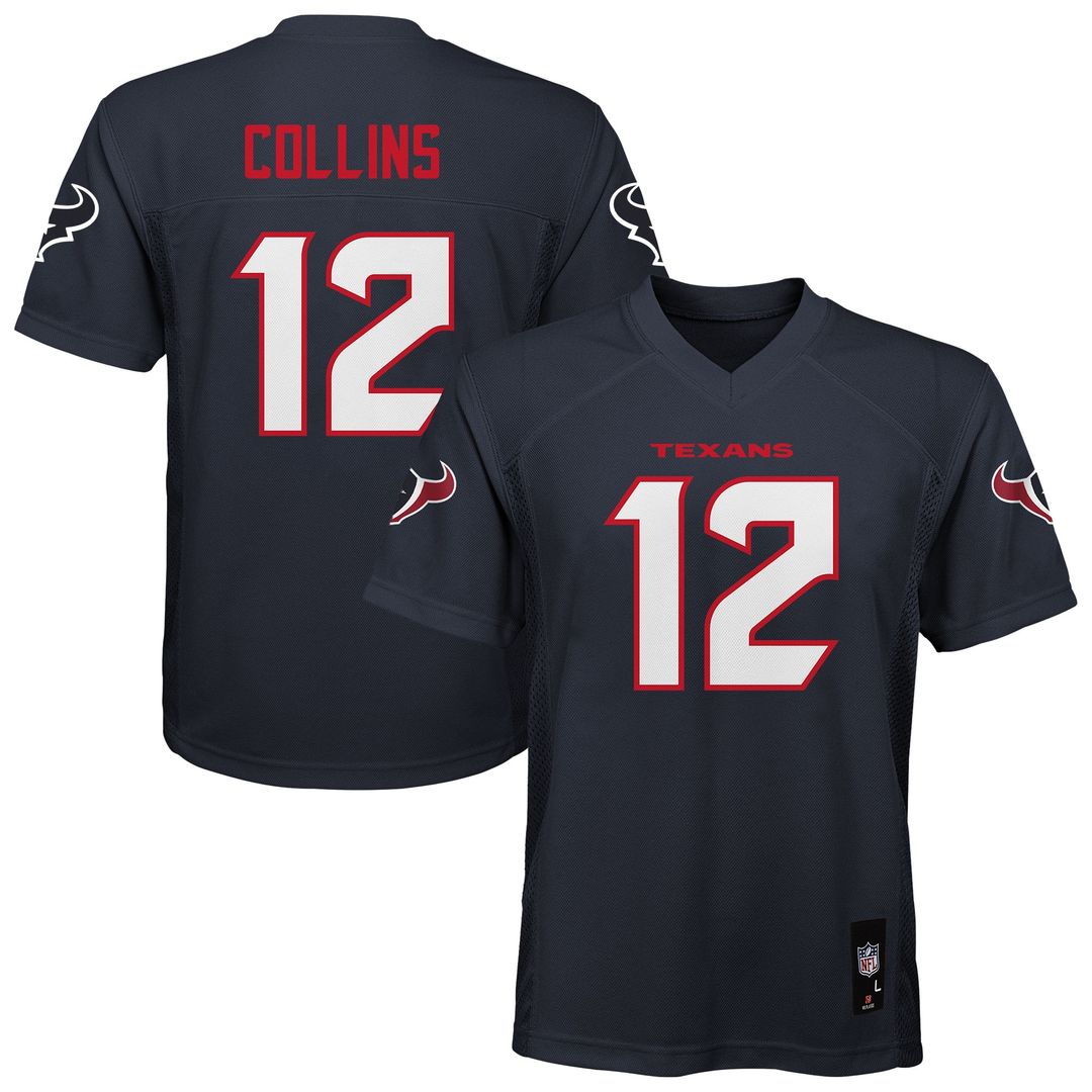 Nico Collins Houston Texans Youth Replica Player Jersey - Navy Official NFL Team Apparel Football Fan Gear
