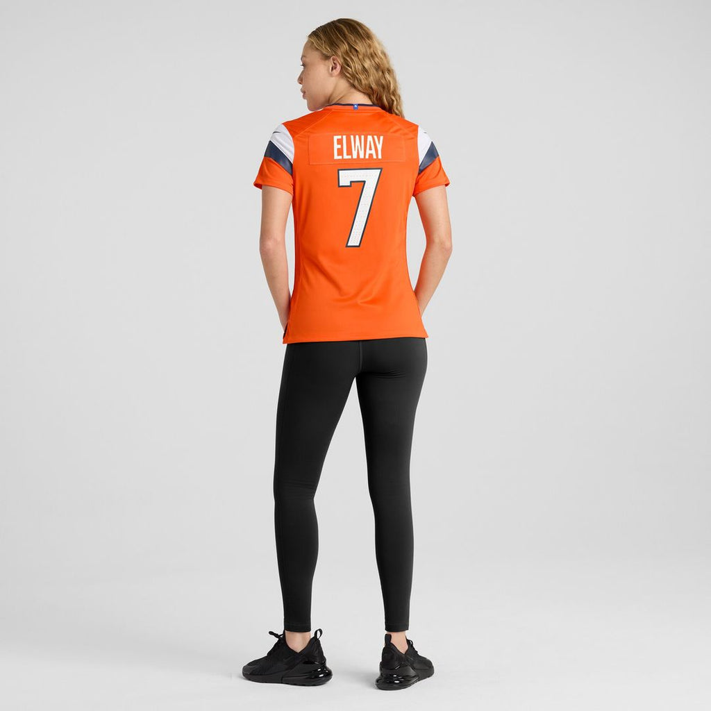 John Elway Denver Broncos Nike Women's Team Retired Player Game Jersey - Orange Official NFL Team Apparel Football Fan Gear