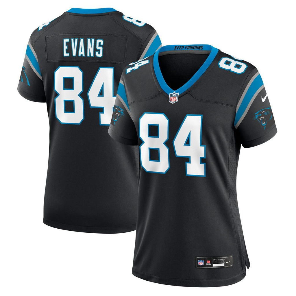Mitchell Evans Carolina Panthers Nike Women's Team Game Jersey - Black Official NFL Team Apparel Football Fan Gear