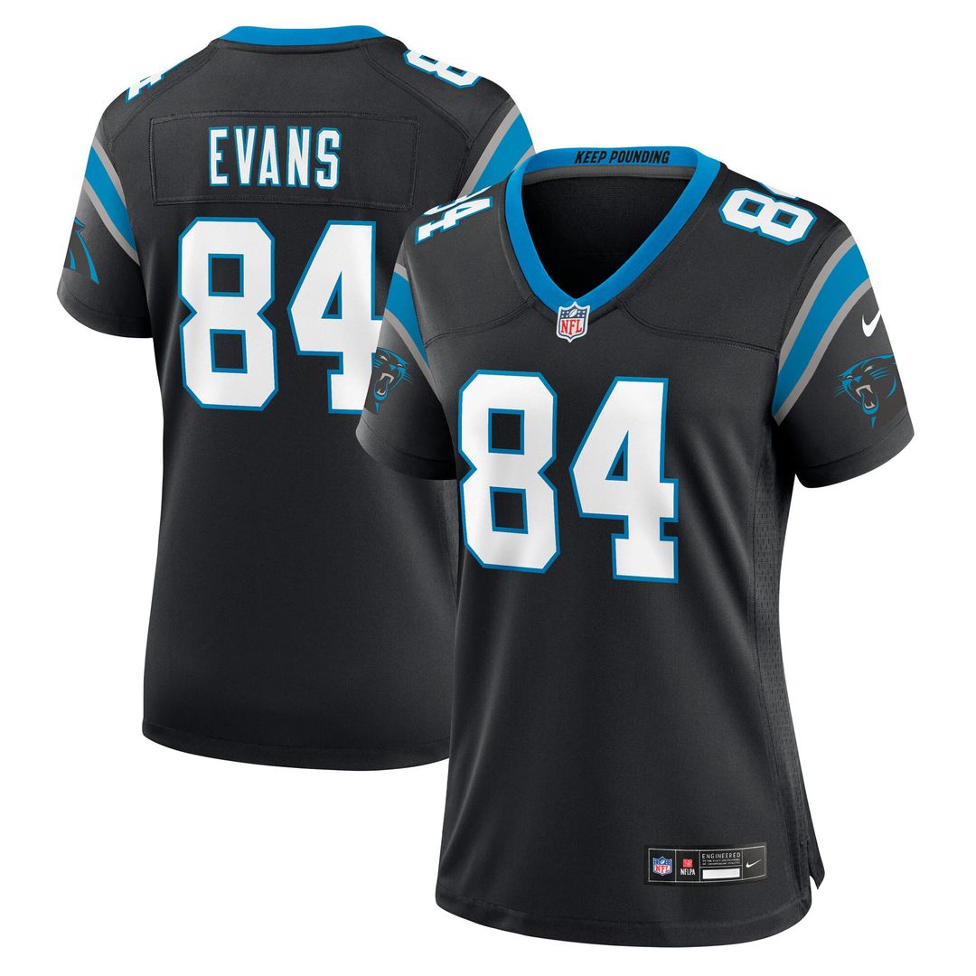 Mitchell Evans Carolina Panthers Nike Women's Team Game Jersey - Black Official NFL Team Apparel Football Fan Gear