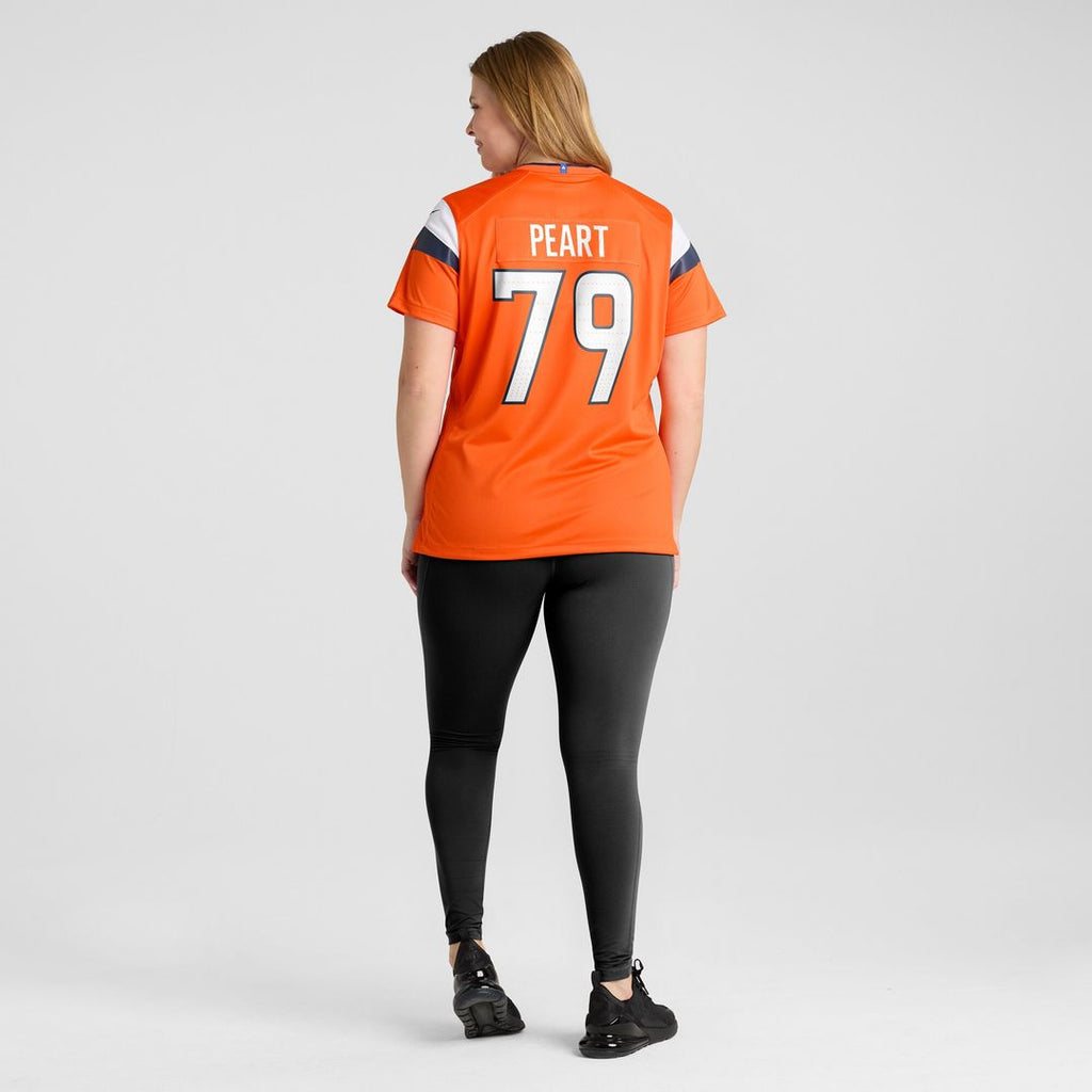 Matt Peart Denver Broncos Nike Women's Team Game Jersey - Orange Official NFL Team Apparel Football Fan Gear