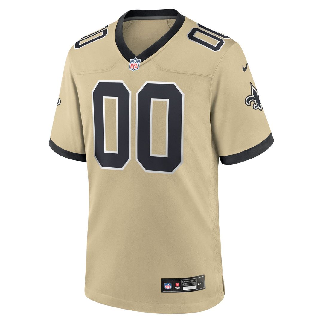 New Orleans Saints Nike Youth Gameday Golds Alternate Custom Game Jersey - Gold Official NFL Team Apparel Football Fan Gear