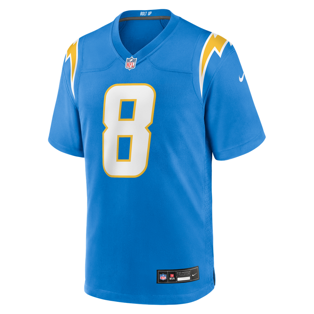 Omarion Hampton Los Angeles Chargers Nike Team Game Jersey - Powder Blue Official NFL Team Apparel Football Fan Gear
