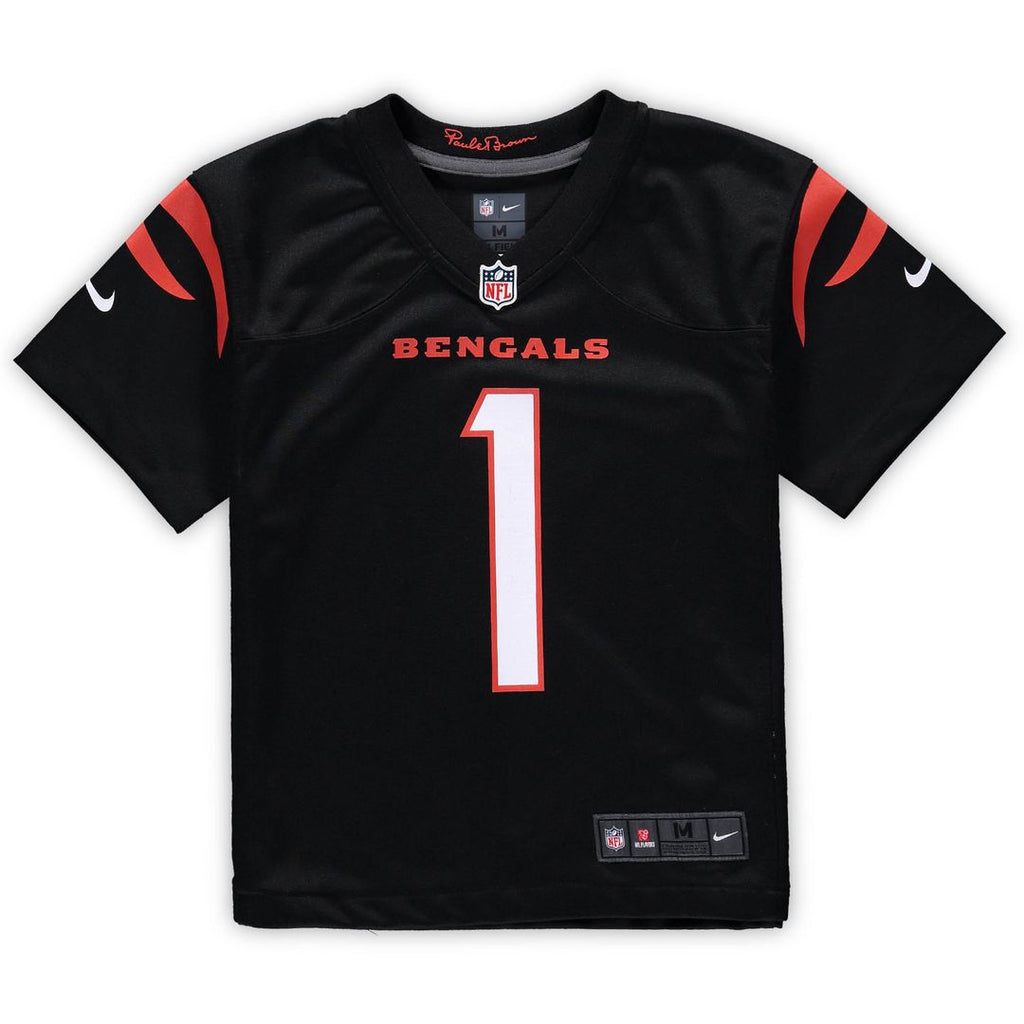 Ja'Marr Chase Cincinnati Bengals Nike Preschool Game Jersey - Black Official NFL Team Apparel Football Fan Gear