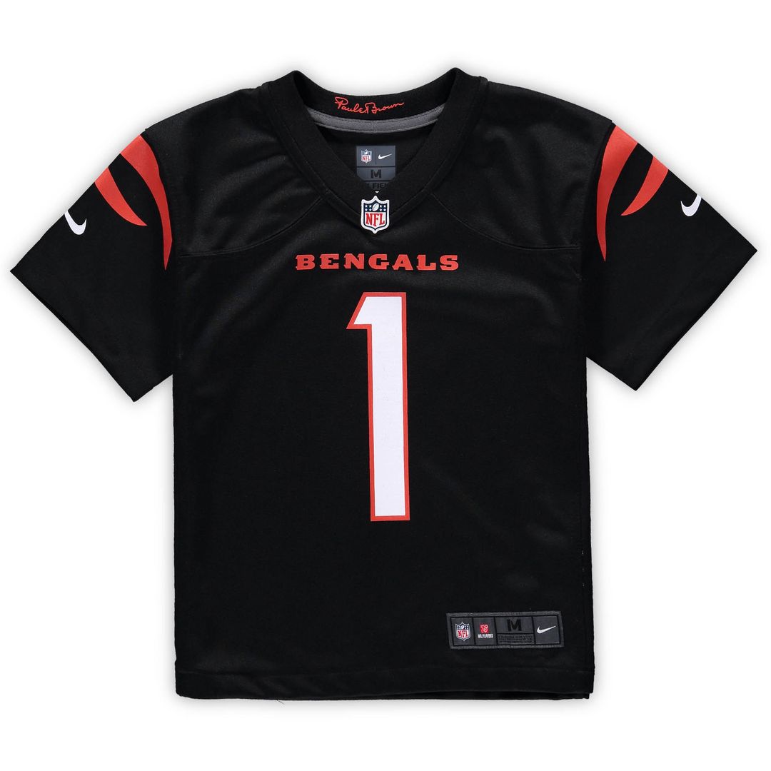 Ja'Marr Chase Cincinnati Bengals Nike Preschool Game Jersey - Black Official NFL Team Apparel Football Fan Gear