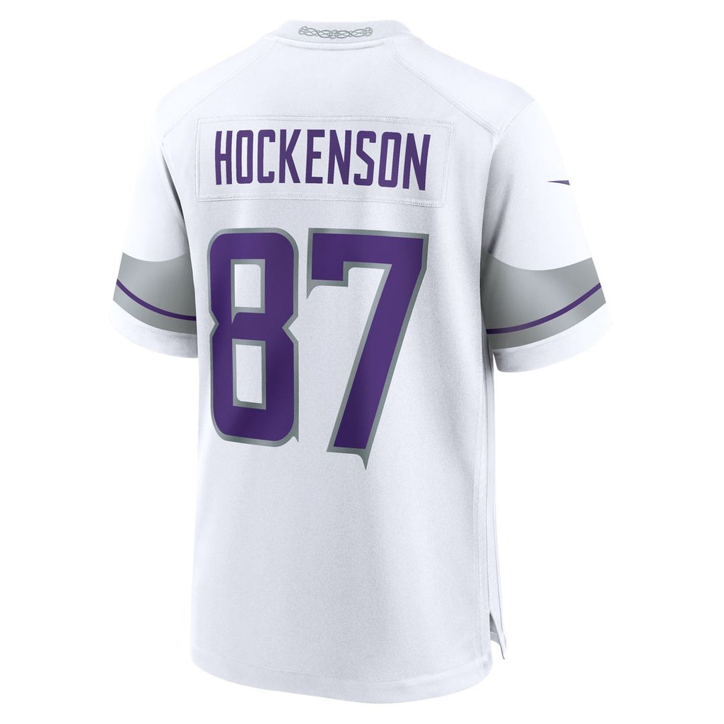 T.J. Hockenson Minnesota Vikings Nike Alternate Game Player Jersey - White Official NFL Team Apparel Football Fan Gear