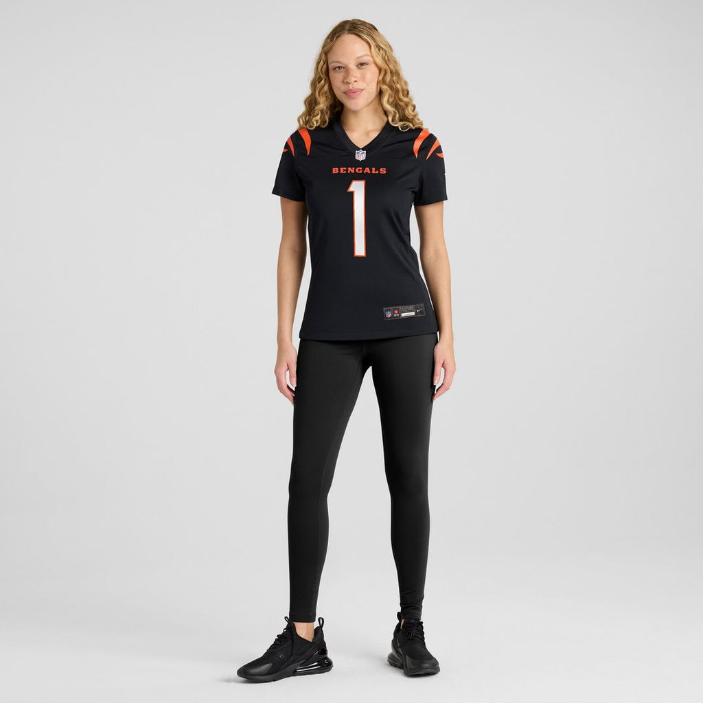 Number 1 Bride Cincinnati Bengals Nike Women's Game Jersey - Black Official NFL Team Apparel Football Fan Gear