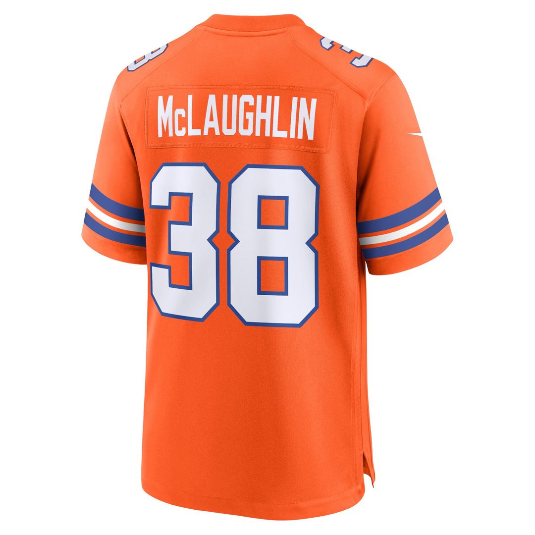 Jaleel McLaughlin Denver Broncos Nike Mile High Collection 1977 Throwback Player Game Jersey - Orange Official NFL Team Apparel Football Fan Gear