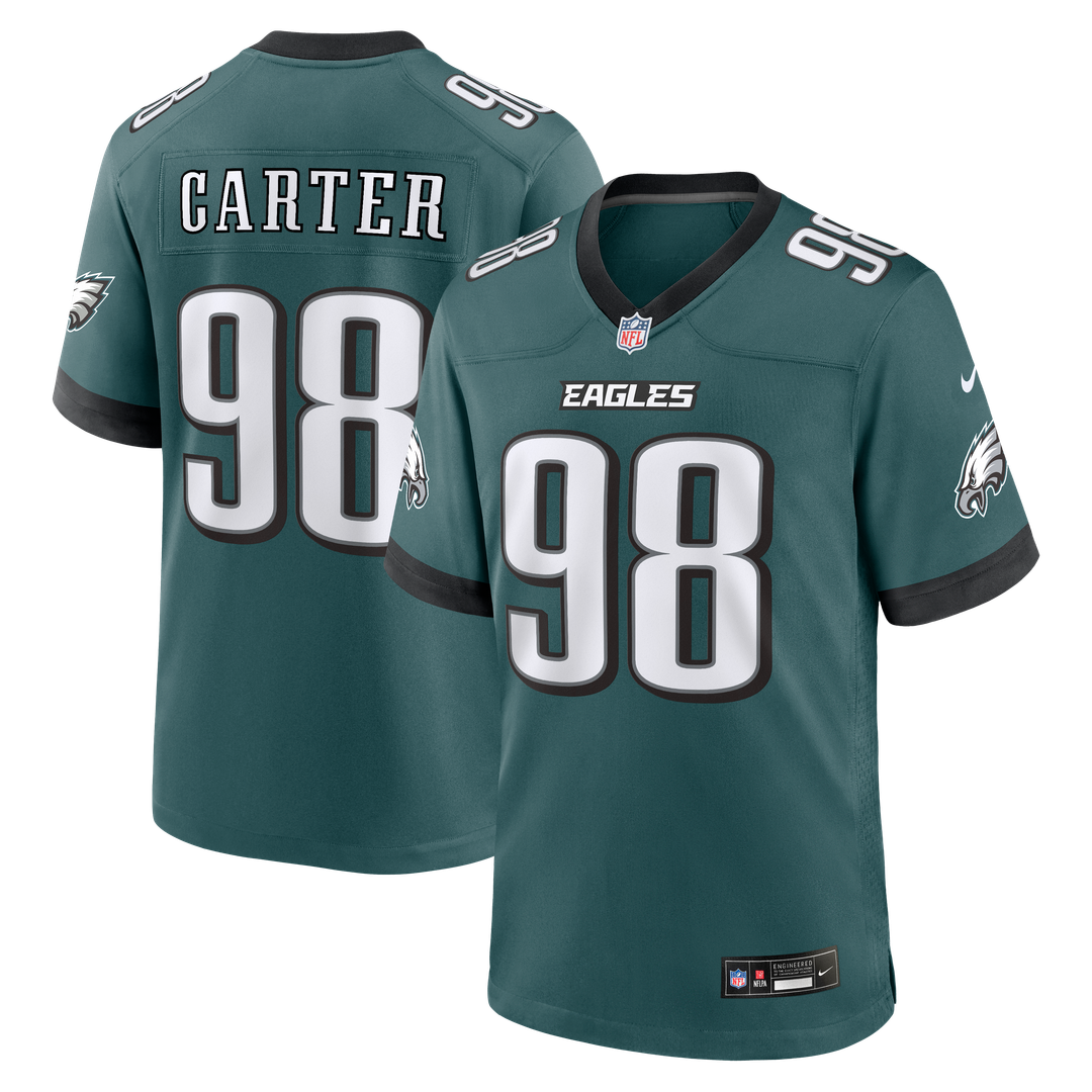 Jalen Carter Philadelphia Eagles Nike Team Game Jersey - Midnight Green Official NFL Team Apparel Football Fan Gear