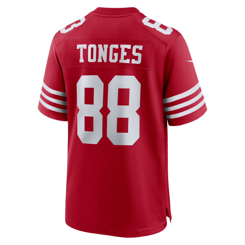 Jake Tonges San Francisco 49ers Nike Team Game Jersey - Scarlet Official NFL Team Apparel Football Fan Gear