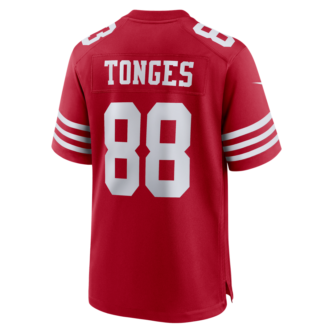 Jake Tonges San Francisco 49ers Nike Team Game Jersey - Scarlet Official NFL Team Apparel Football Fan Gear