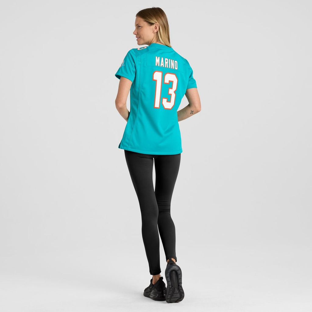 Dan Marino Miami Dolphins Nike Women's Game Retired Player Jersey - Aqua Official NFL Team Apparel Football Fan Gear