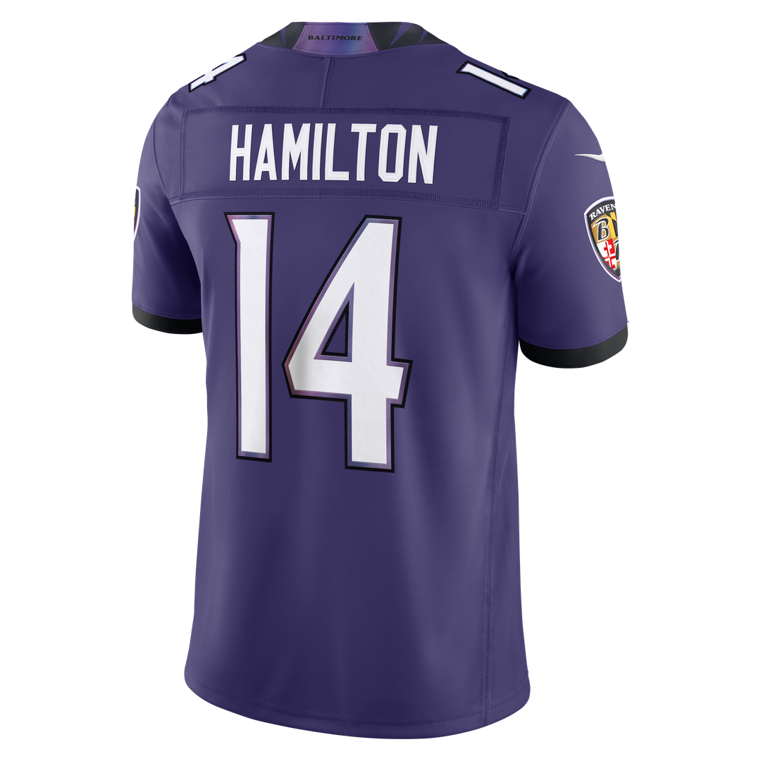 Kyle Hamilton Baltimore Ravens Nike Vapor F.U.S.E. Stitched Limited Jersey - White Official NFL Team Apparel Football Fan Gear