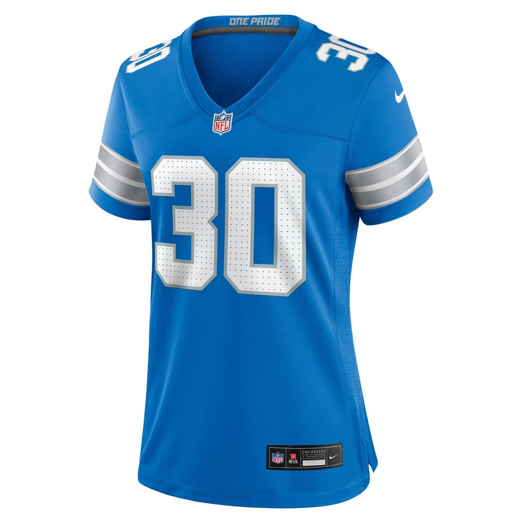 Khalil Dorsey Detroit Lions Nike Women's Team Game Jersey - Blue Official NFL Team Apparel Football Fan Gear