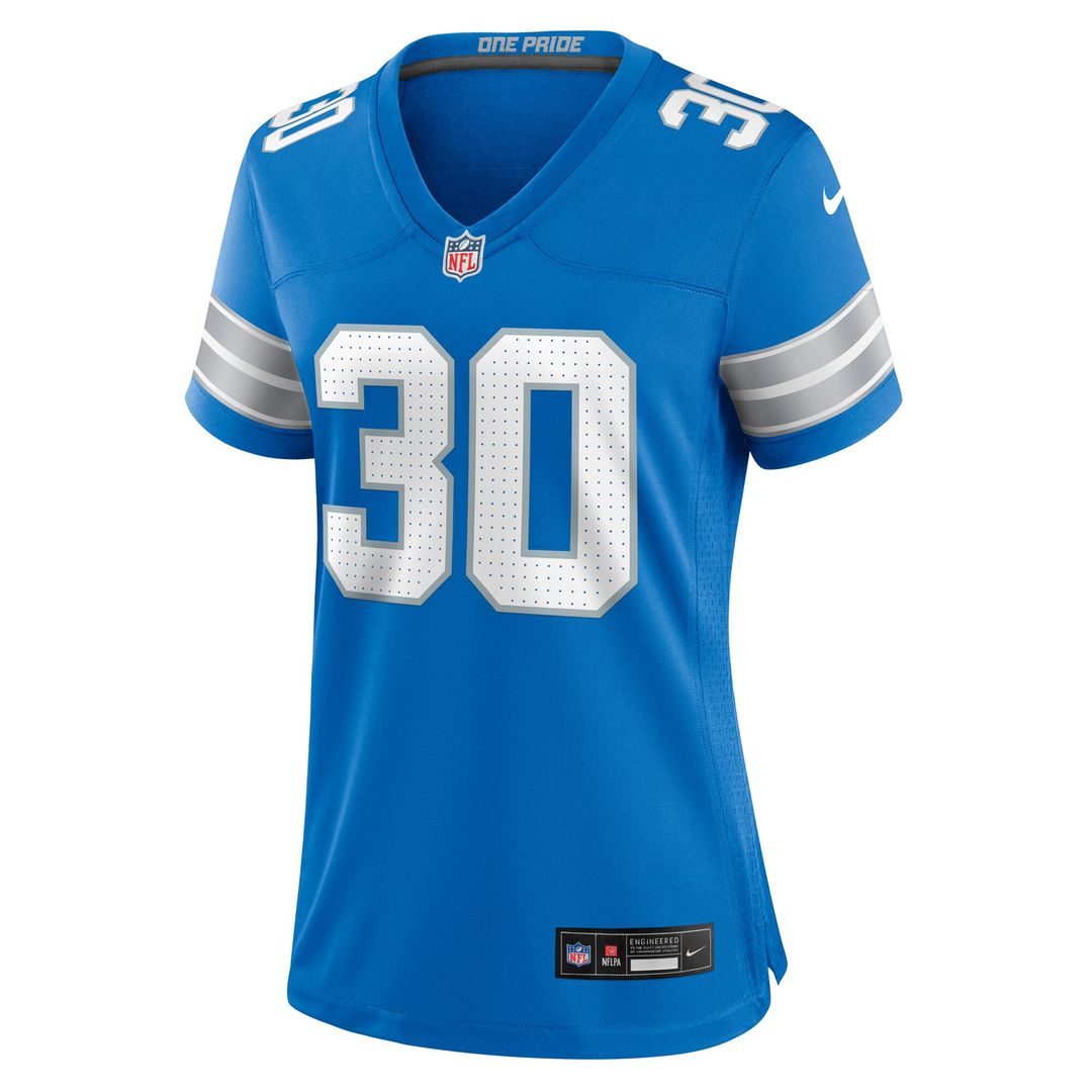 Khalil Dorsey Detroit Lions Nike Women's Team Game Jersey - Blue Official NFL Team Apparel Football Fan Gear