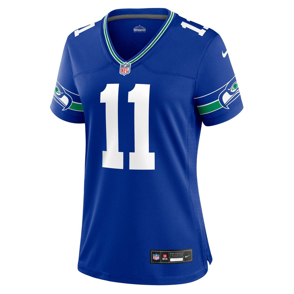 Jaxon Smith-Njigba Seattle Seahawks Nike Women's Throwback Player Game Jersey - Royal Official NFL Team Apparel Football Fan Gear