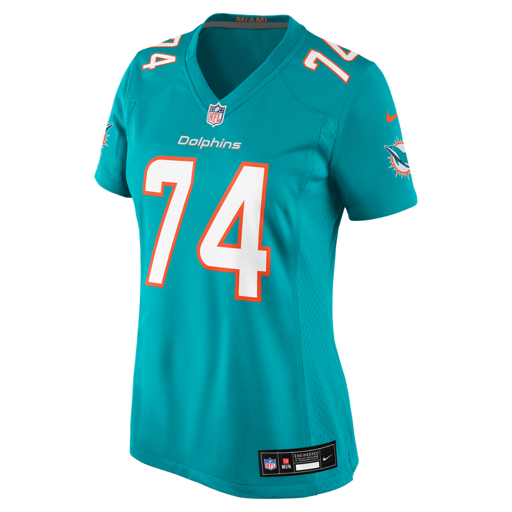 Kadyn Proctor Miami Dolphins Nike Women's Team Game Jersey - Aqua Official NFL Team Apparel Football Fan Gear
