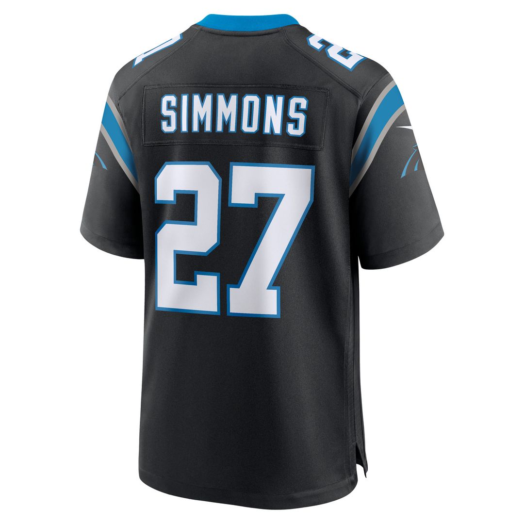 Isaiah Simmons Carolina Panthers Nike Team Game Jersey - Black Official NFL Team Apparel Football Fan Gear