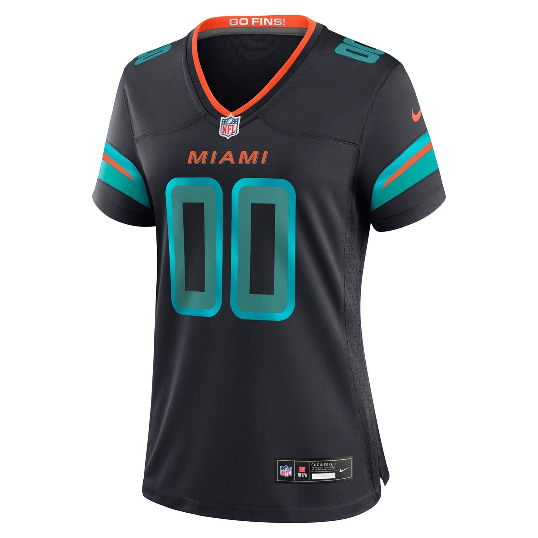 Miami Dolphins Nike Women's 2025 Rivalries Collection Custom Game Jersey - Pitch Blue Official NFL Team Apparel Football Fan Gear