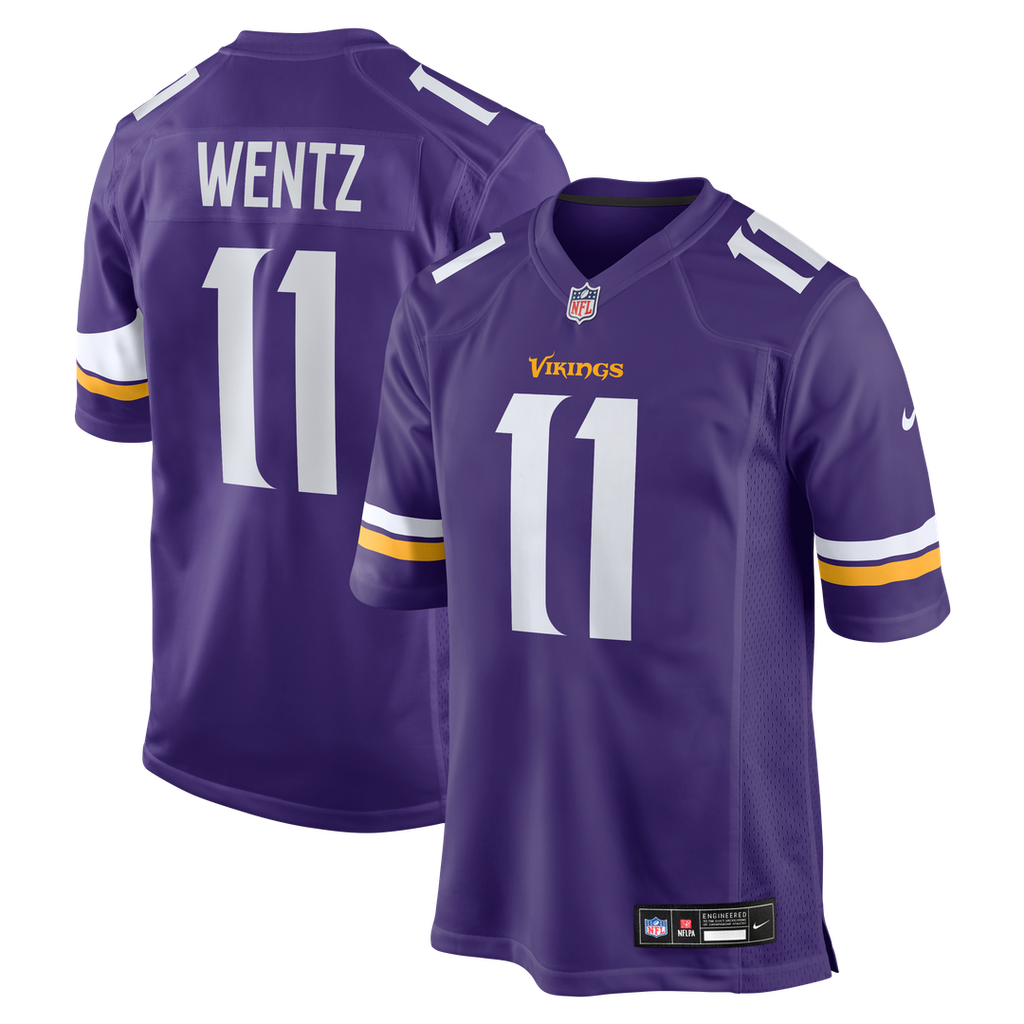 Carson Wentz Minnesota Vikings Nike Team Game Jersey - Purple Official NFL Team Apparel Football Fan Gear