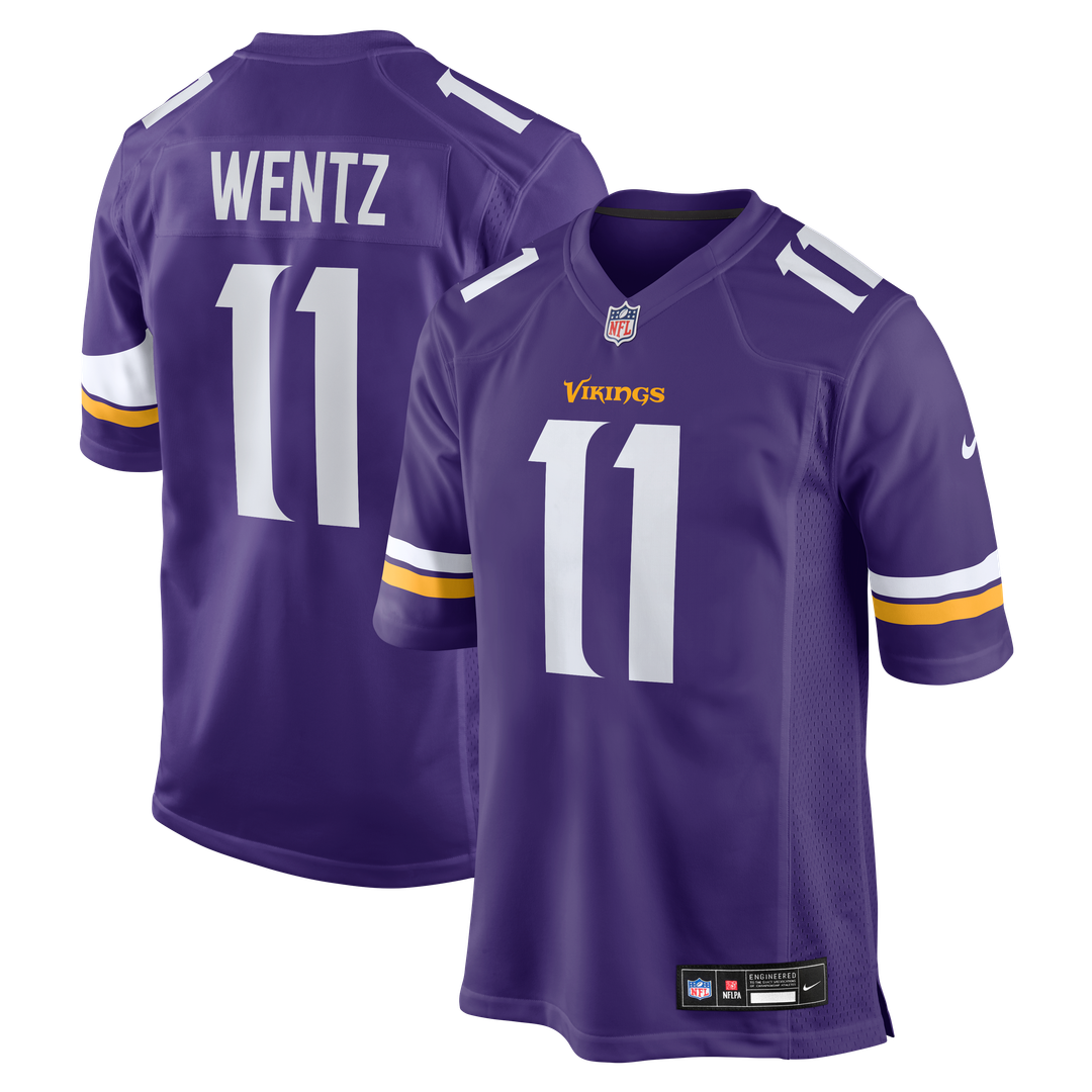 Carson Wentz Minnesota Vikings Nike Team Game Jersey - Purple Official NFL Team Apparel Football Fan Gear