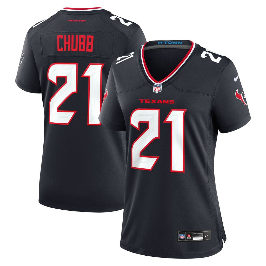 Nick Chubb Houston Texans Nike Women's Team Game Jersey - Navy Official NFL Team Apparel Football Fan Gear