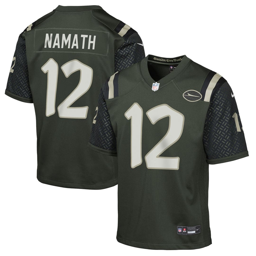 Joe Namath New York Jets Nike Youth 2025 Rivalries Collection Retired Player Game Jersey - Gotham Green Official NFL Team Apparel Football Fan Gear