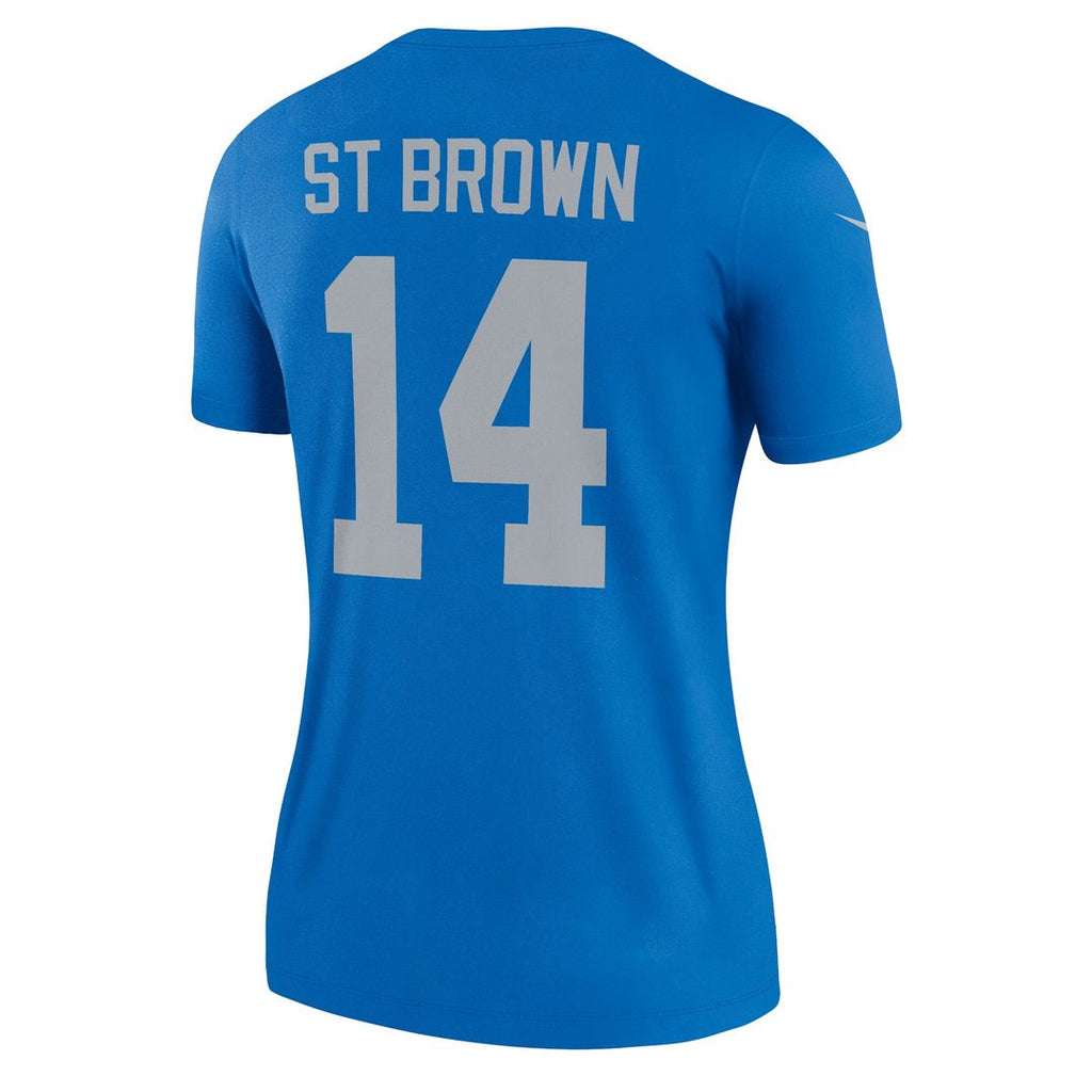 Amon-Ra St. Brown Detroit Lions Nike Women's Alternate Legend Player Performance Top - Blue NFL Fan Gear Popular Style