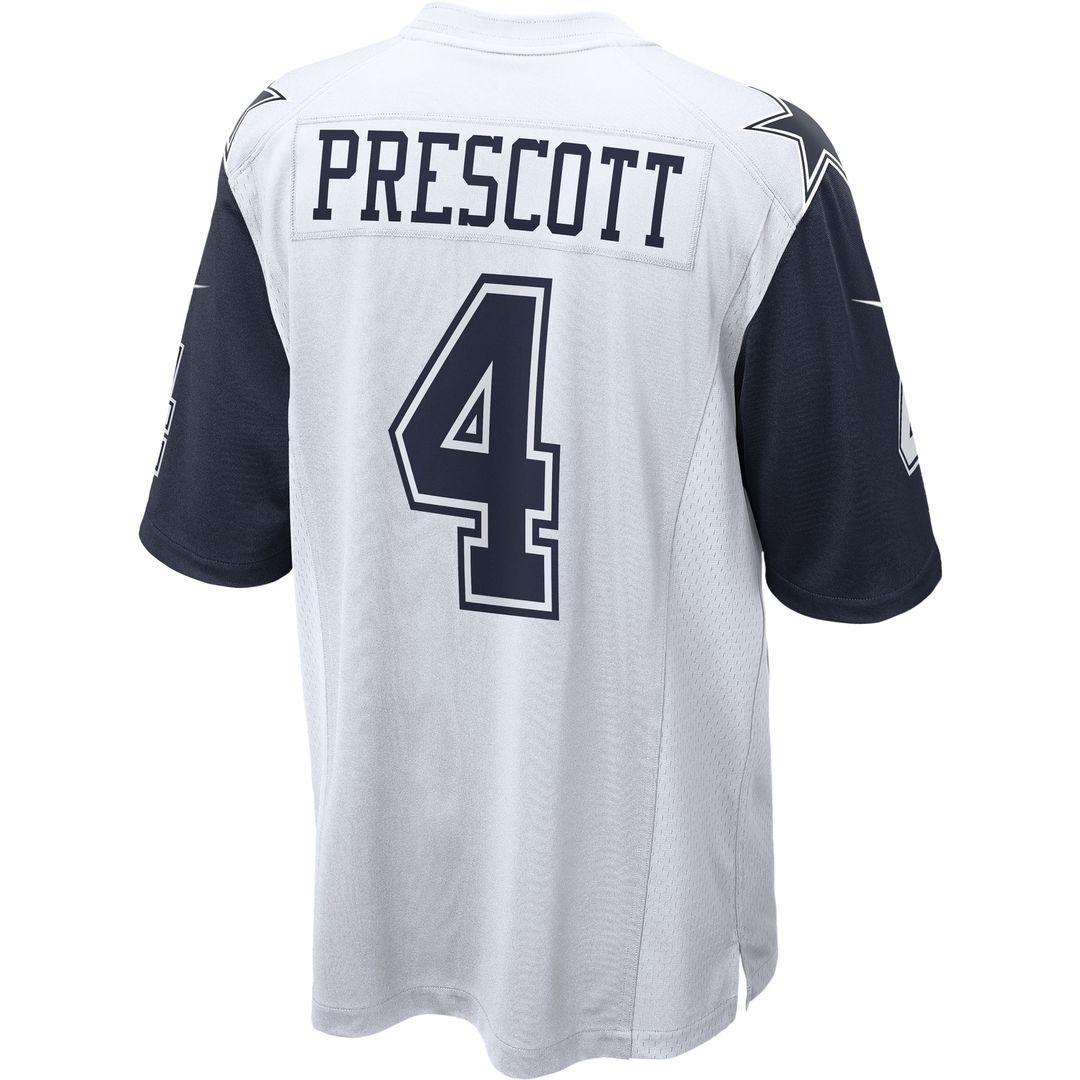 Dak Prescott Dallas Cowboys Nike Alternate Game Team Jersey - White Official NFL Team Apparel Football Fan Gear