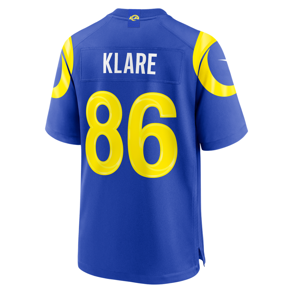Max Klare Los Angeles Rams Nike Team Game Jersey - Royal Official NFL Team Apparel Football Fan Gear